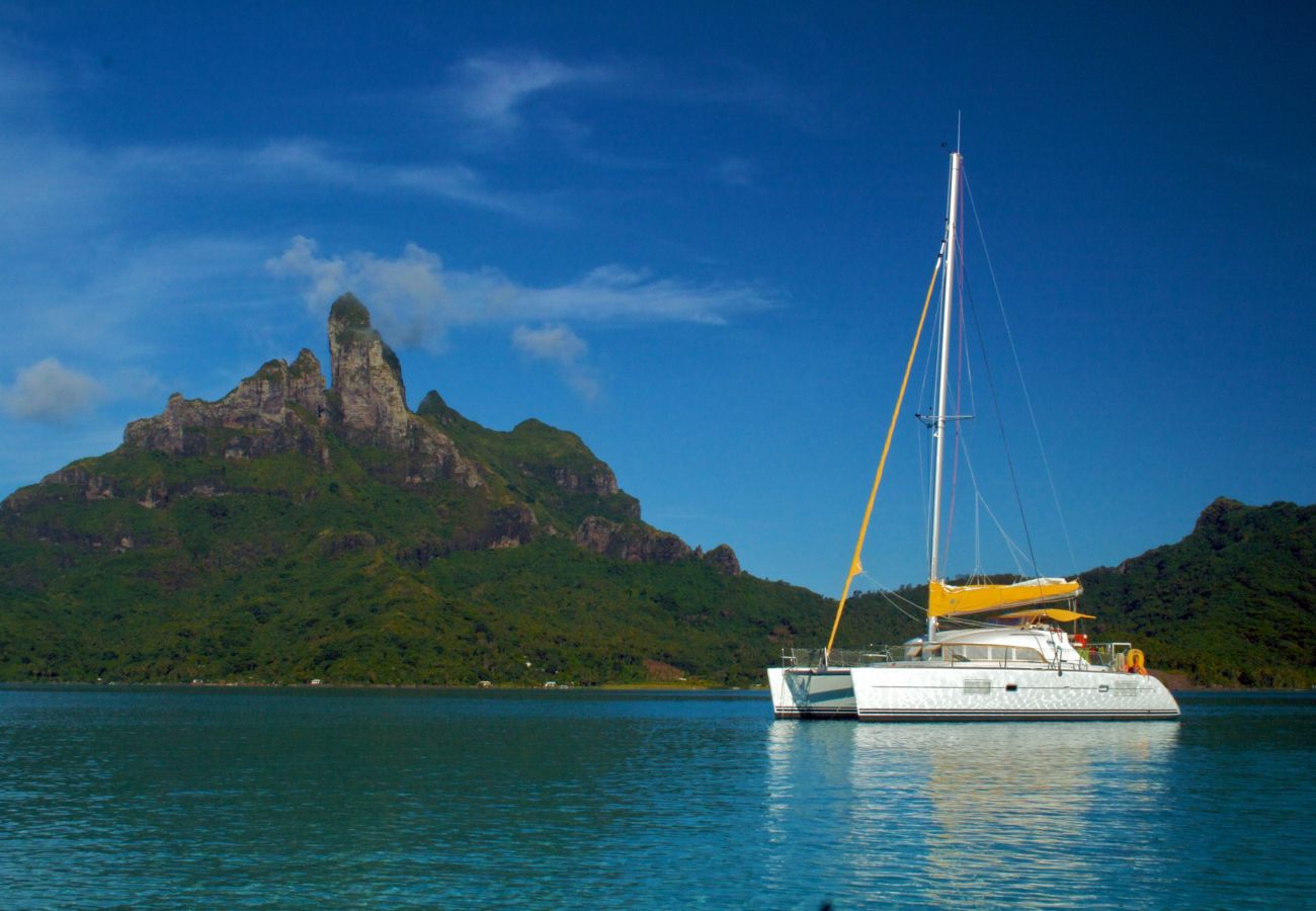 Bateau à Vaitape - Catamaran Croisière 3 nuits à BORA BORA Bateau à Vaitape - Catamaran Croisière 3 nuits à BORA BORA